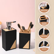 VON CASA Black Bathroom Set of 2