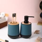 VON CASA Green Teal Bathroom Set of 2