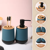 VON CASA Green Teal Bathroom Set of 2