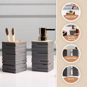 VON CASA Dark Grey Bathroom Set of 2
