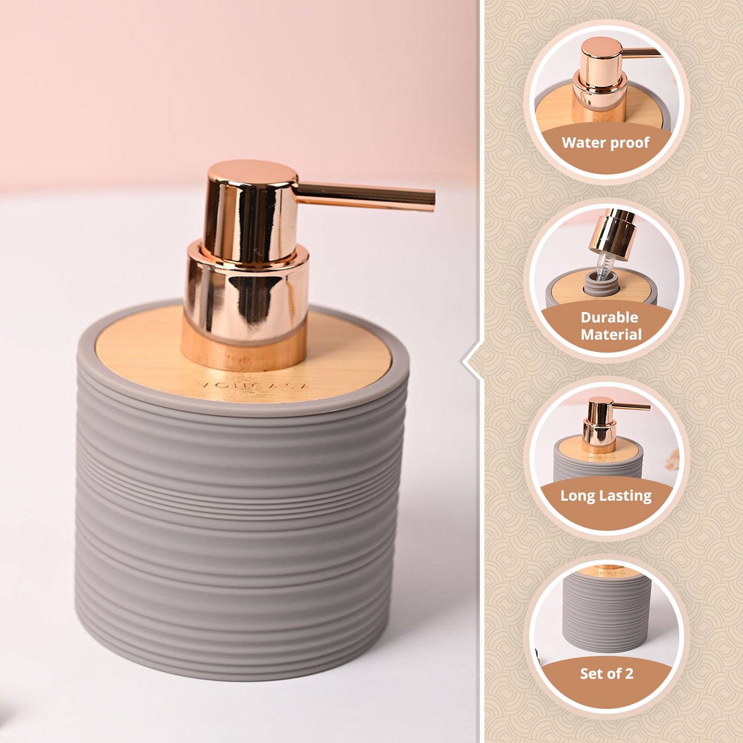 VON CASA Brown Soap Dispenser