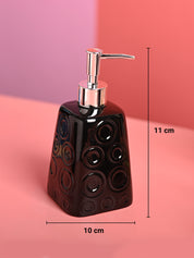 Black Ceramic Soap Dispenser 400 Ml - Set Of 4