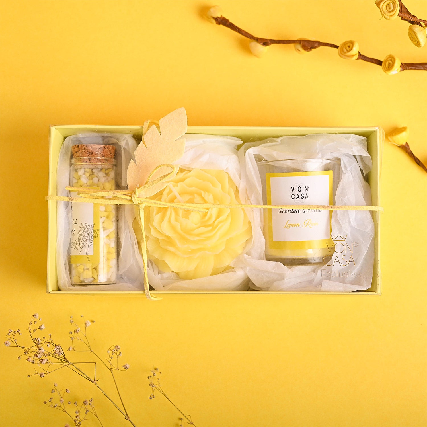 Lemon Rain Fragrance Candle Gift Set