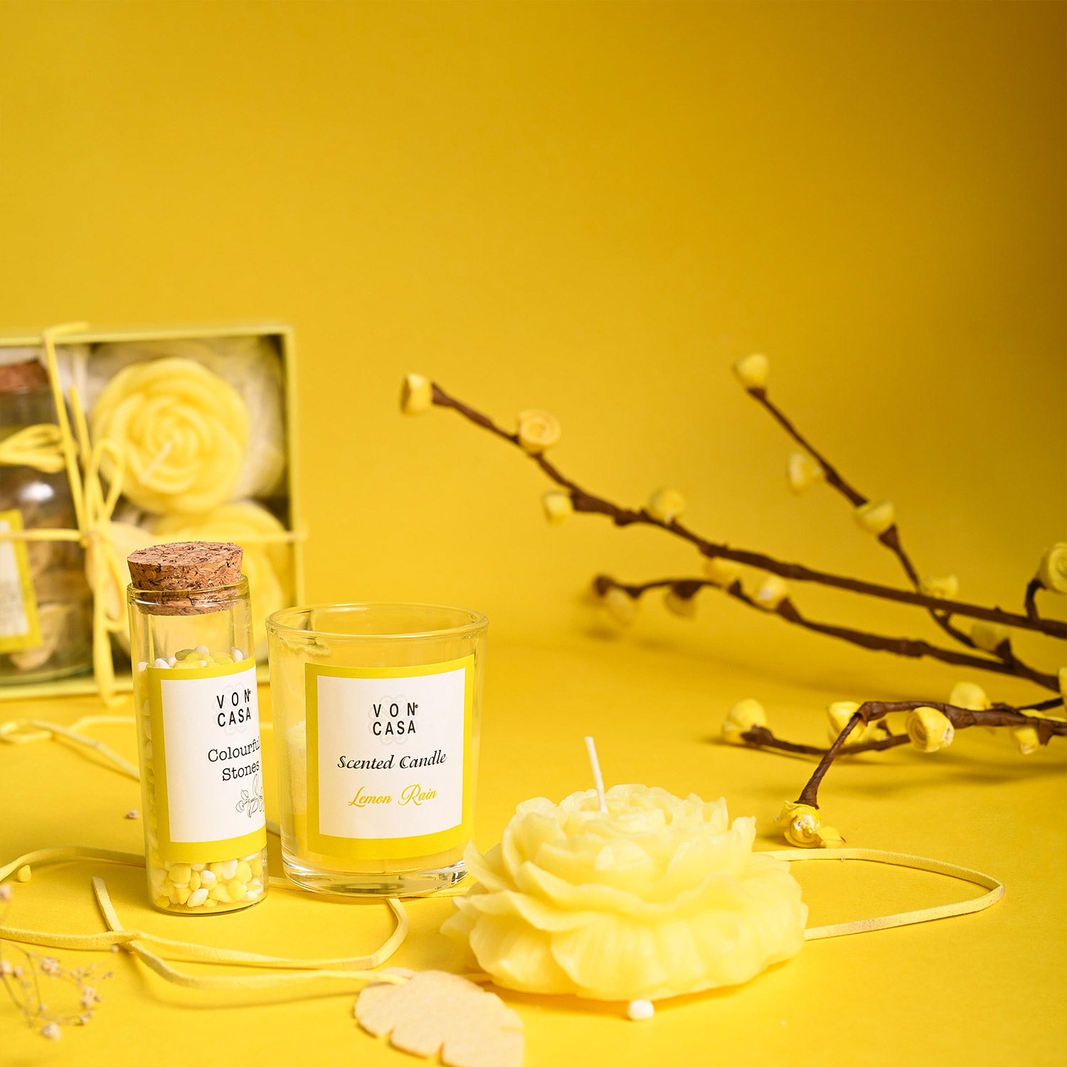 Lemon Rain Fragrance Candle Gift Set