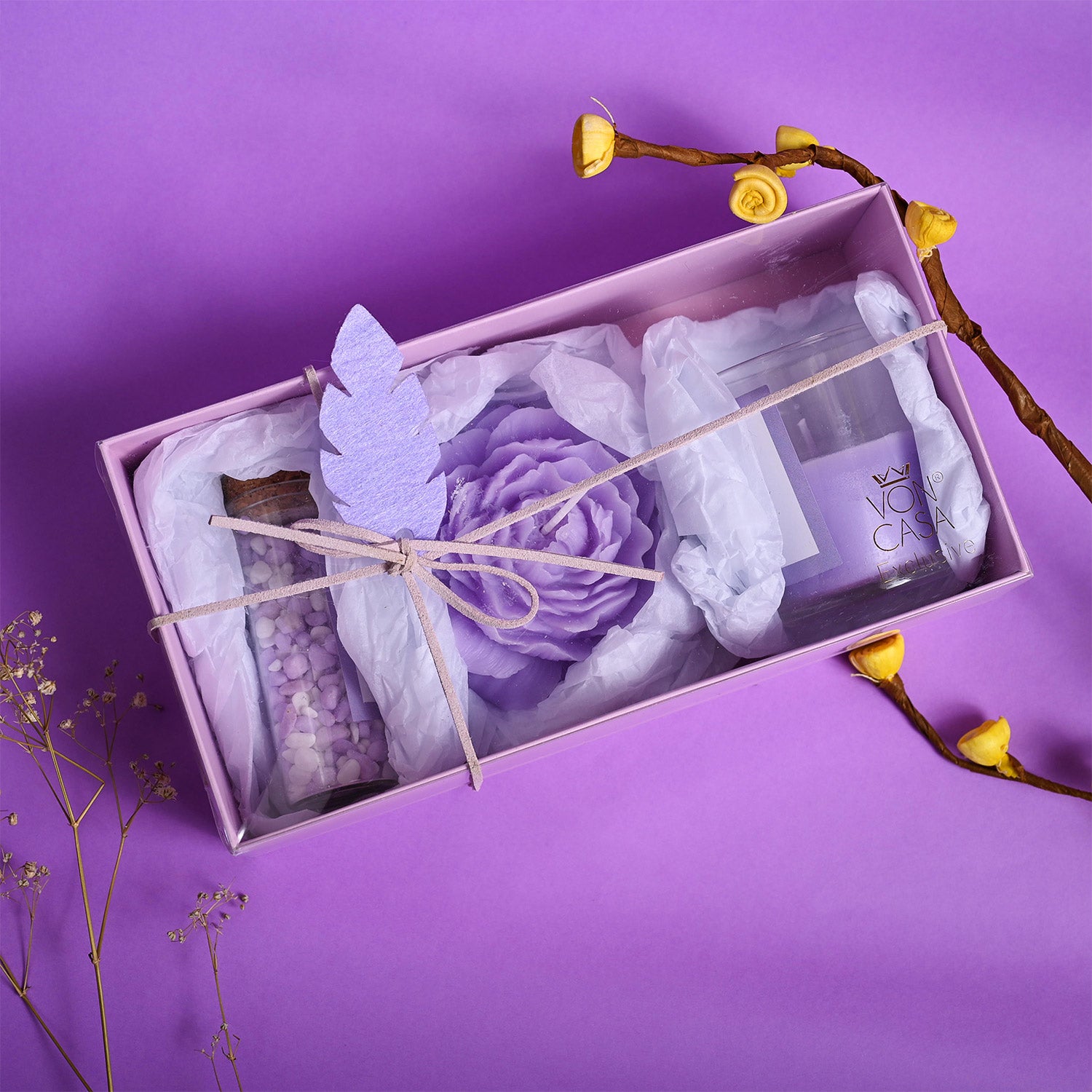 Lavender Fragrance Candle Gift Set