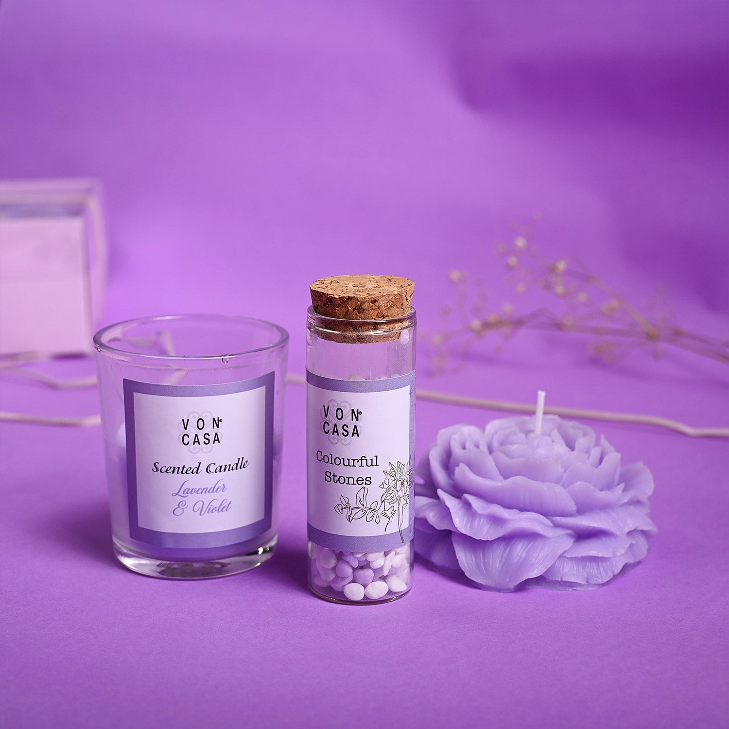 Lavender Fragrance Candle Gift Set