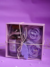 Lavender Flower Candles & Potpourri Set