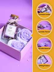 Lavender Flower Candles & Potpourri Set