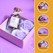 Lavender Flower Candles & Potpourri Set