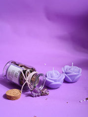 Lavender Flower Candles & Potpourri Set