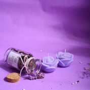 Lavender Flower Candles & Potpourri Set