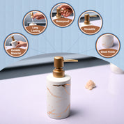 Ceramic Off White Soap Dispenser - Static Glossy Finish