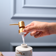 Ceramic Off White Soap Dispenser - Static Glossy Finish