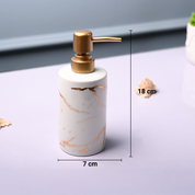 Ceramic Off White Soap Dispenser - Static Glossy Finish
