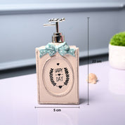 Ceramic Cream Rectangle Soap Dispenser - Happy Day Print Matte Finish