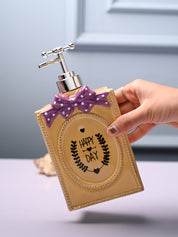 Ceramic Yellow Rectangle Soap Dispenser - Happy Day Print Matte Finish