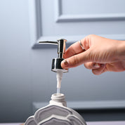 Ceramic White Rose Shaped Soap Dispenser - Flower Design Matte Finish