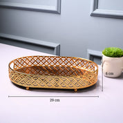 VON CASA Golden Large Tray - Glossy Finish