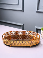 VON CASA Golden Medium Tray - Glossy Finish