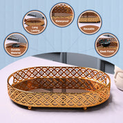 VON CASA Golden Medium Tray - Glossy Finish