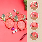 Christmas Headband Set Of 2 - Raindeer Horn