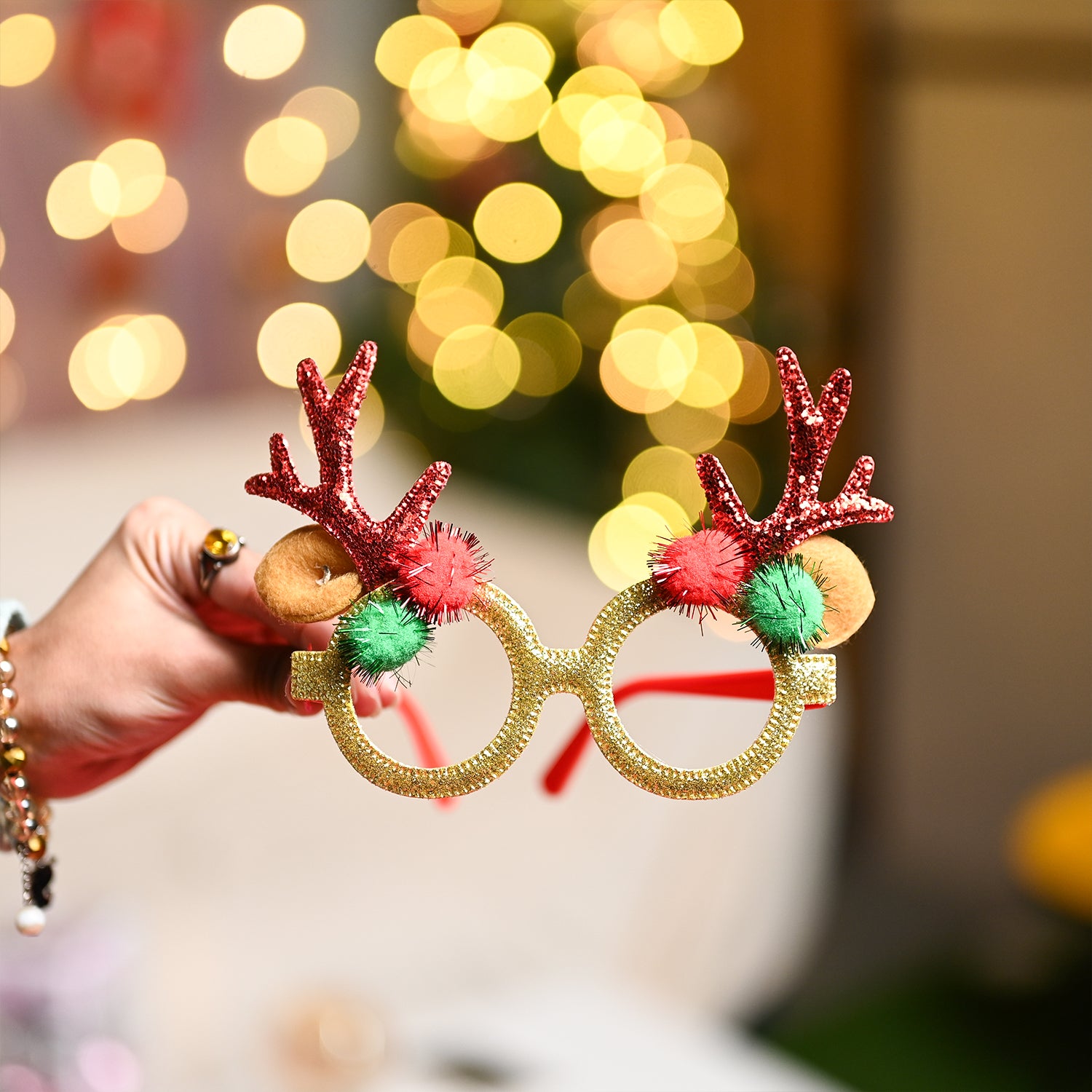Christmas Party Spectacles Set Of 2 - Red, Party Accessories