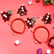 Christmas Headband Set Of 2 - Red, Hair Band