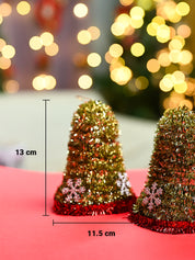 Christmas Decoration Bell Set Of 2 - Golden, X-Mas Hanging