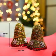 Christmas Decoration Bell Set Of 2 - Golden, X-Mas Hanging