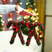 Christmas Hanging Candy Cane Set Of 2 - Red & Green, X-Mas Hanging