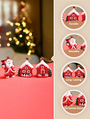 Christmas Decoration Set Of 3 Pcs  - Red, X-Mas Hanging