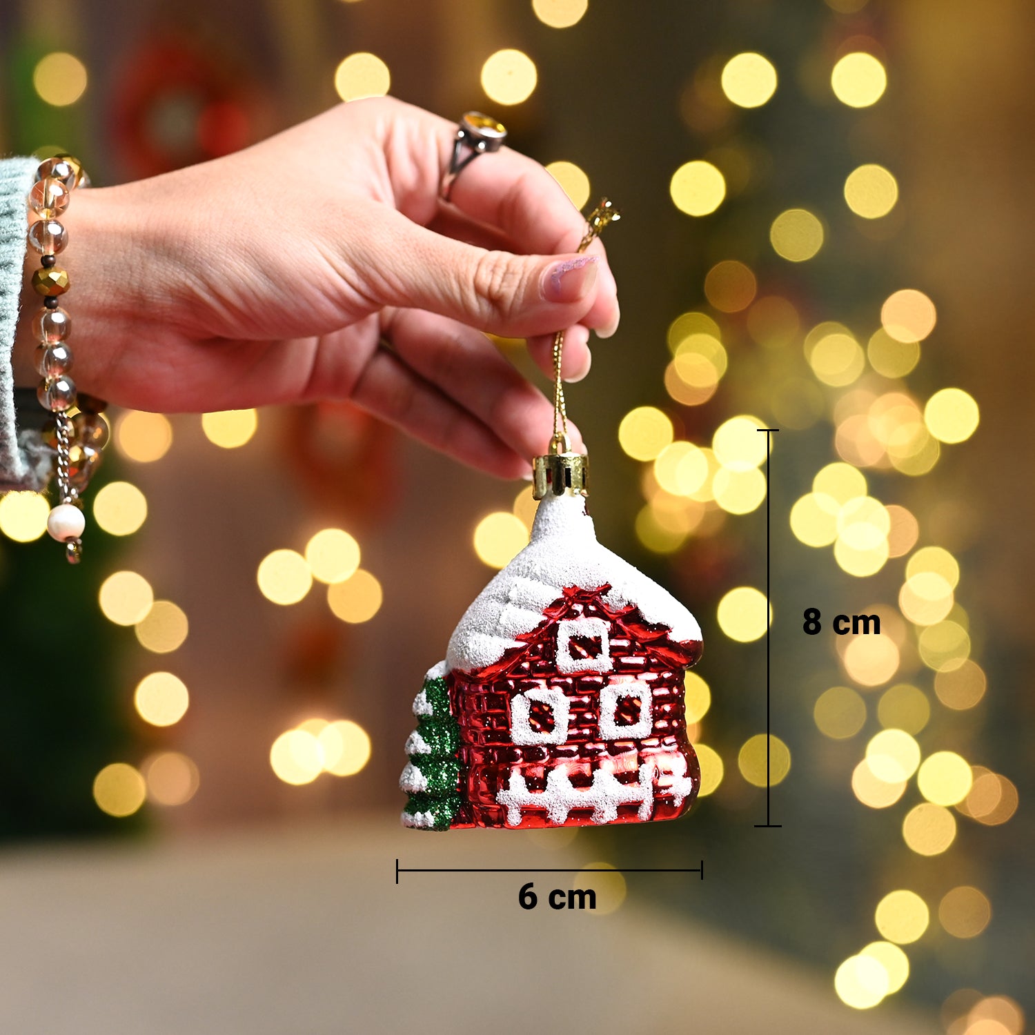 Christmas Decoration Set Of 3 Pcs  - Red, X-Mas Hanging