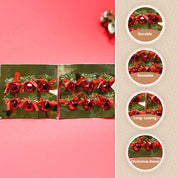 Christmas Hanging Bell Set Of 2 (12 Pcs ) - Red, X-Mas Hanging