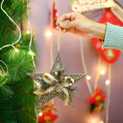 Christmas Decoration Star Set Of 2 - Silver, X-Mas Hanging