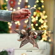 Christmas Decoration Star Set Of 2 - Silver, X-Mas Hanging