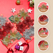 Christmas Decoration Star Set Of 2 (12 Pcs) - Golden & Silver, X-Mas Hanging