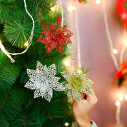 Christmas Decoration Star Set Of 2 (12 Pcs) - Golden & Silver, X-Mas Hanging