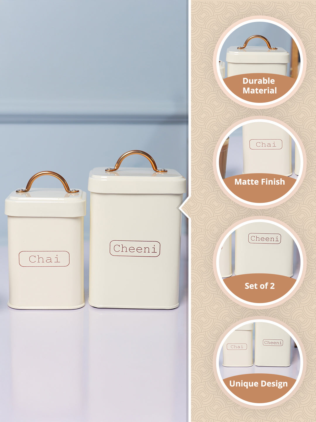 Market99 White Chai + Chini Jar Set