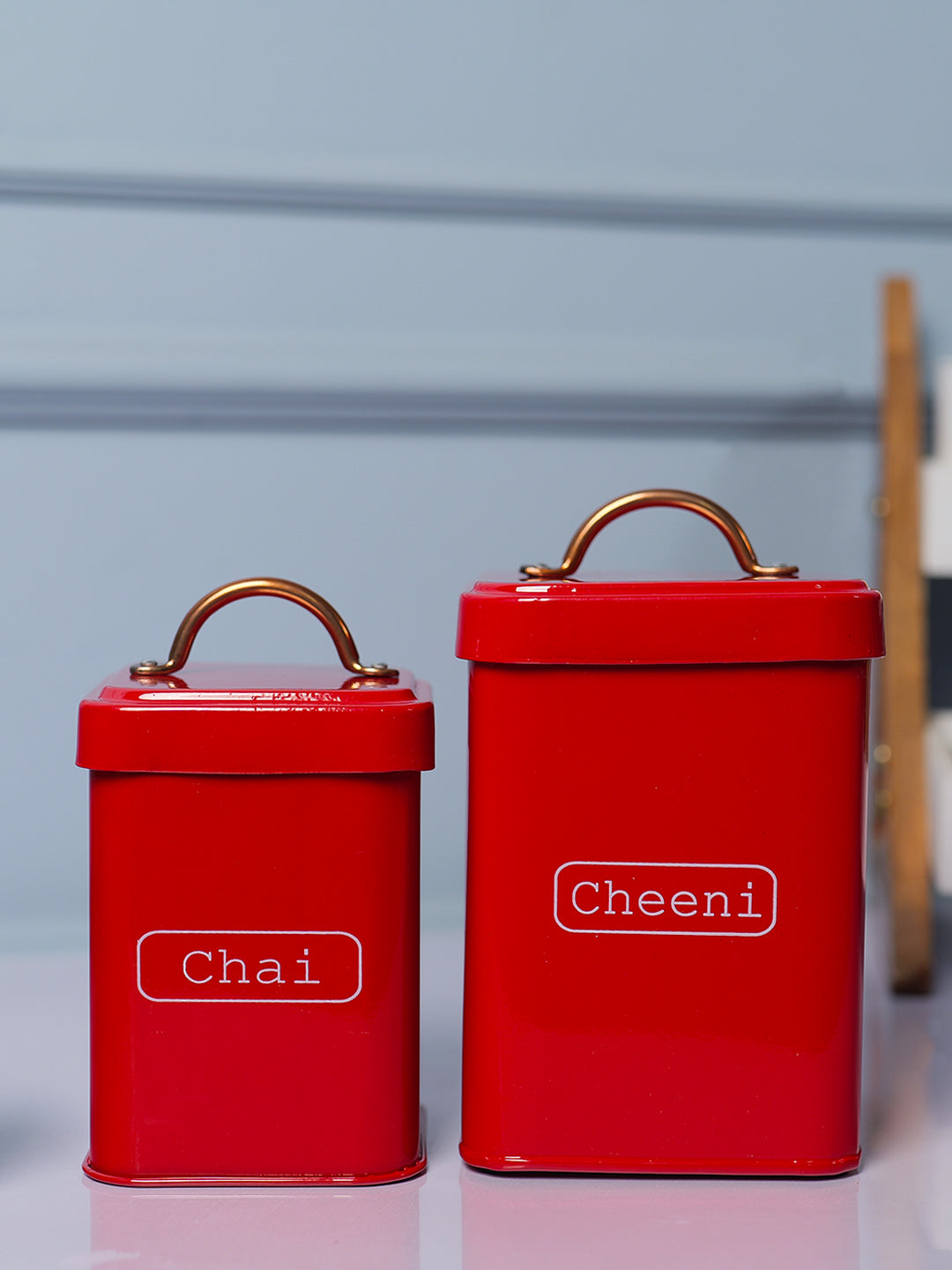 Market99 Red Chai + Chini Jar Set