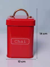 Market99 Red Chai + Chini Jar Set