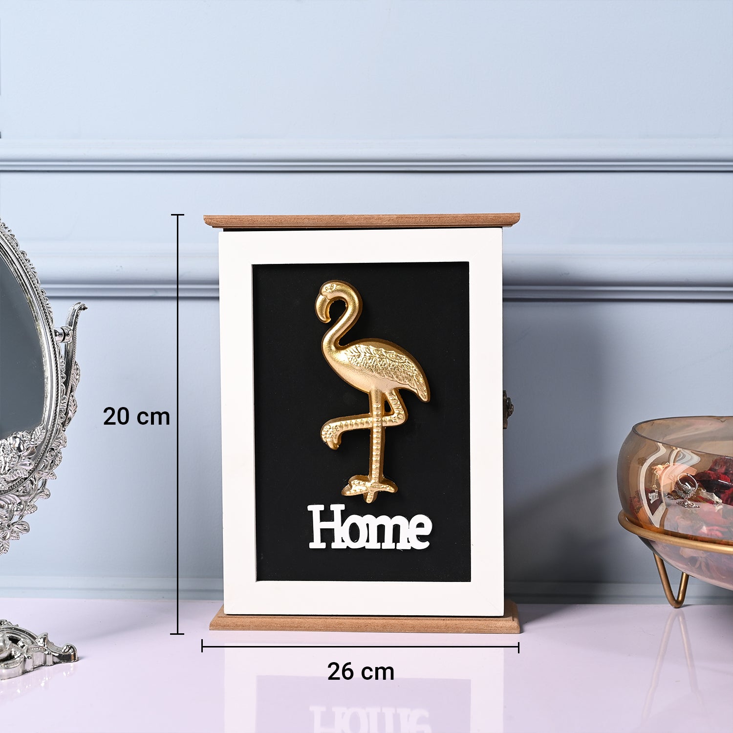 Gold Flamingo Key Holder Box