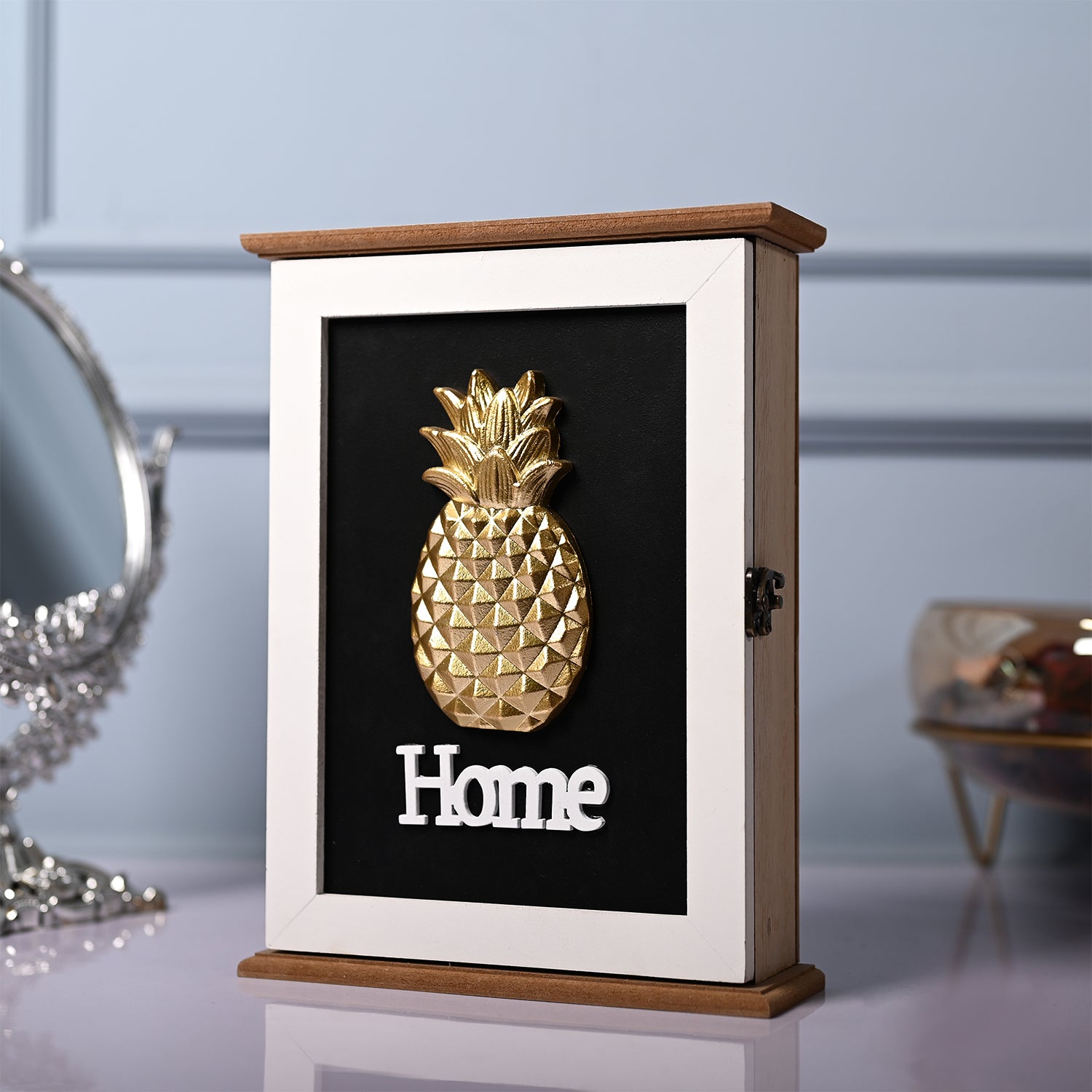 Gold Pineapple Key Holder Box