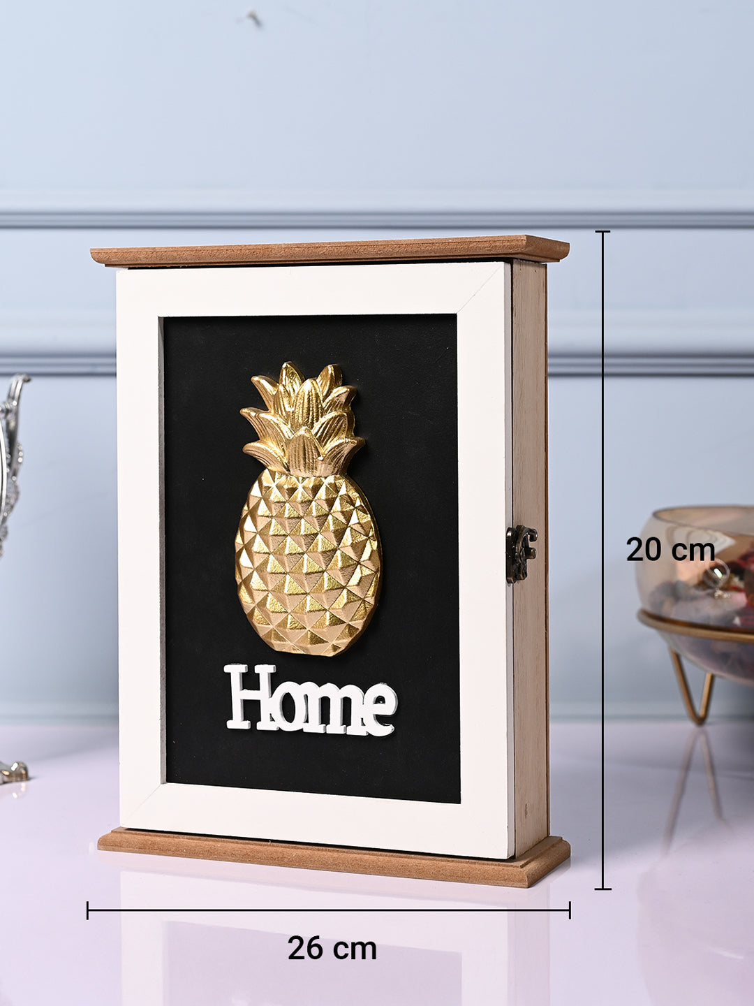 Gold Pineapple Key Holder Box