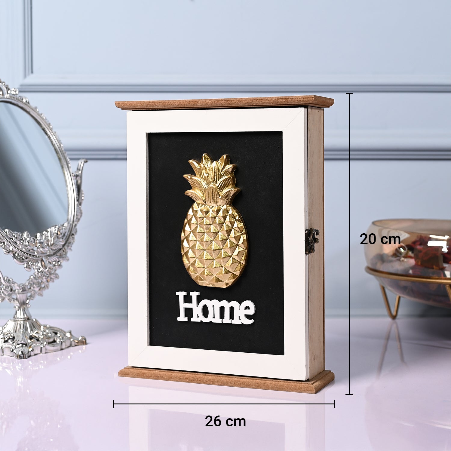 Gold Pineapple Key Holder Box