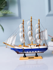 Best Sailing Boat Decorative Showpiece - White