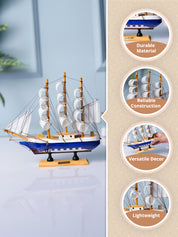 Best Sailing Boat Decorative Showpiece - White