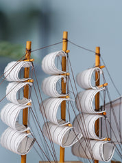 Best Sailing Boat Decorative Showpiece - White