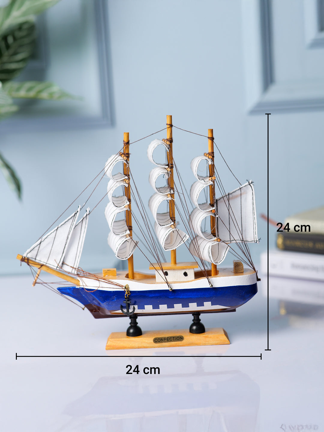 Best Sailing Boat Decorative Showpiece - White