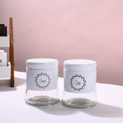 White Tea & Sugar Jar Set Of 2, Each 600mL