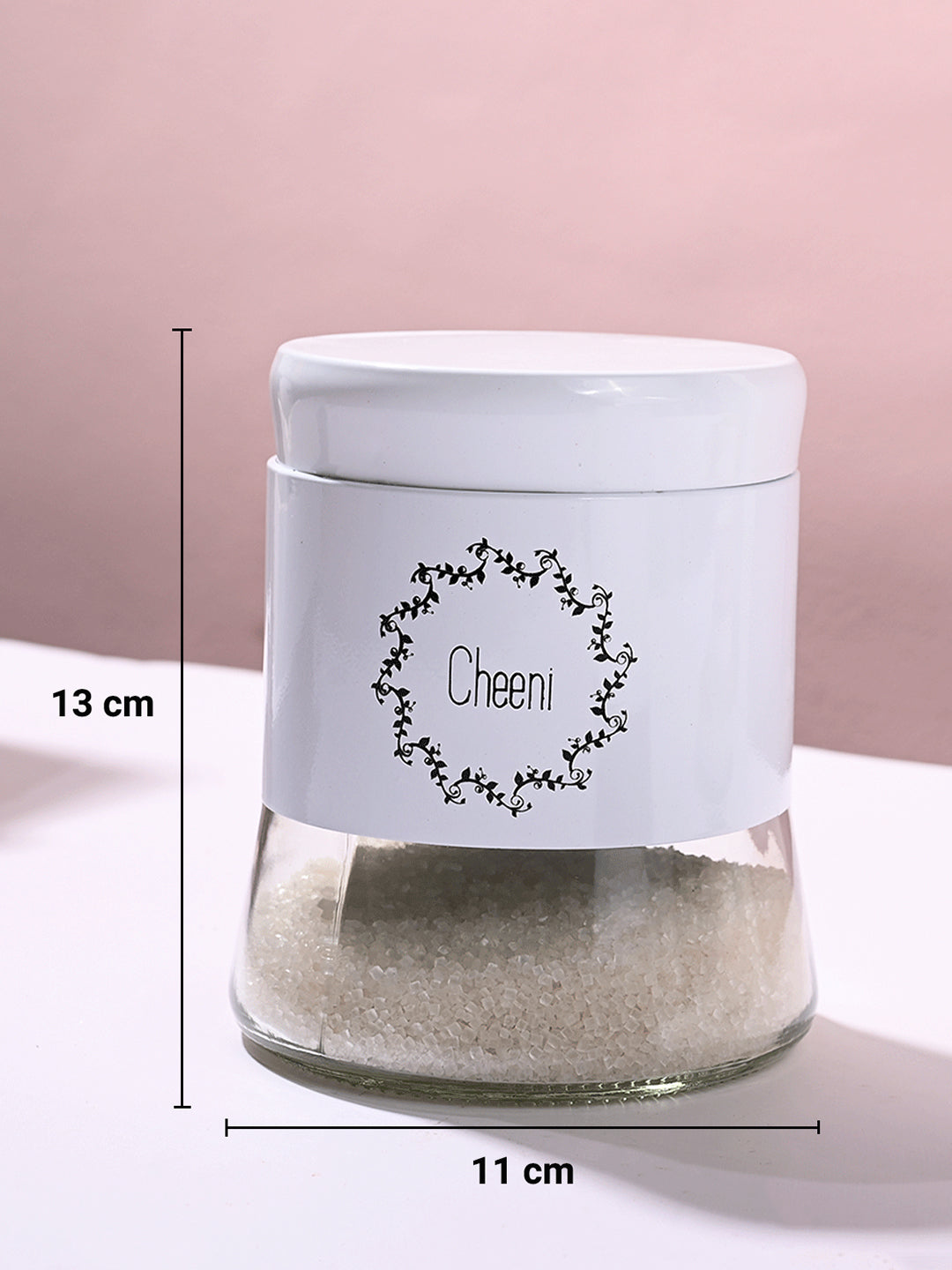 White Tea & Sugar Jar Set Of 2, Each 600mL